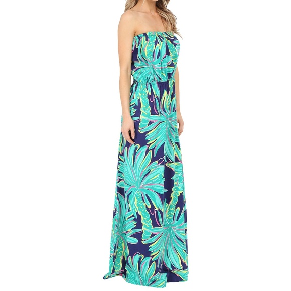 palm tree maxi dress